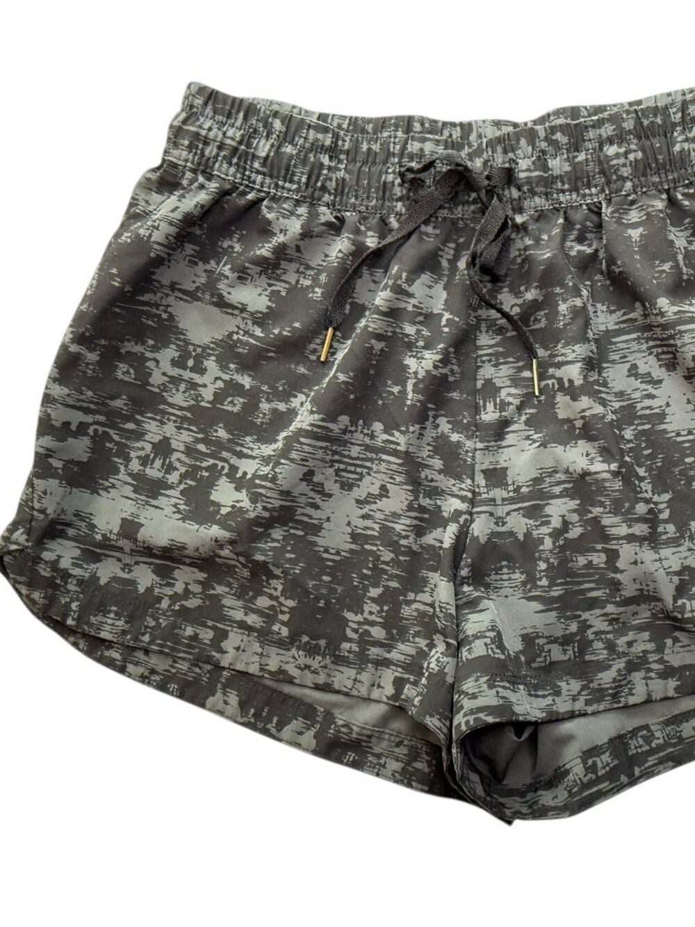 101GT Shorts Black / Gray Women's L Elastic Waist.  Style #MLS0433A.  Pockets.